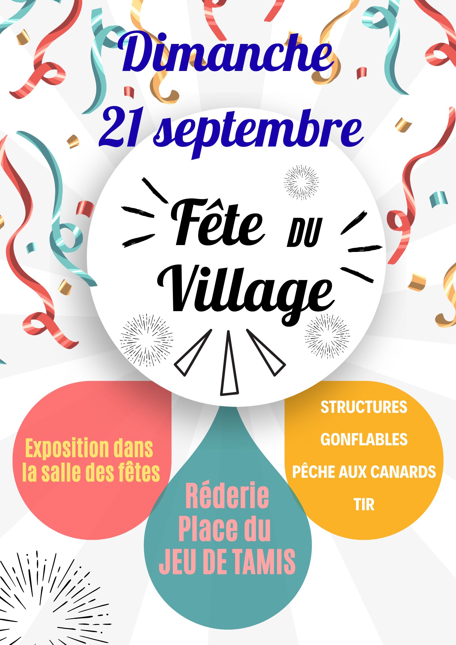 You are currently viewing Fête du village / Réderie / Exposition le 21 septembre
